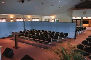 Room Divider creates privacy in a church sanctuary 