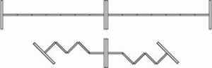 A drawing on how to connect the end frame of room dividers