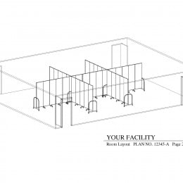 3D room divider floor plan