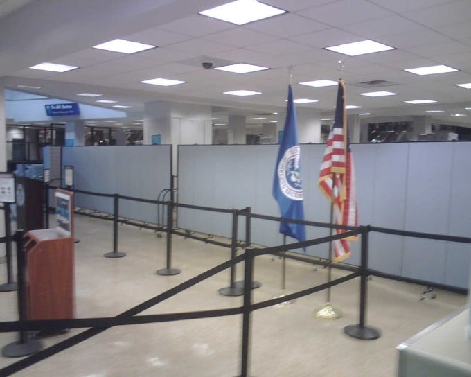 Portable TSA Partitions at the Phoenix airport