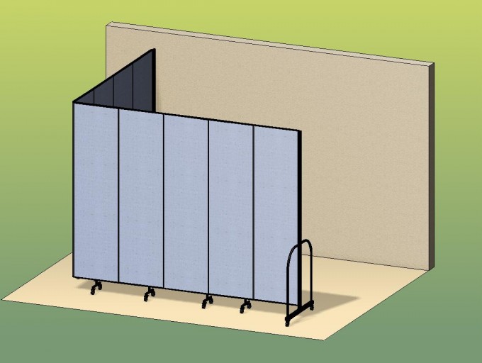 L Shaped Divider one divider room plan