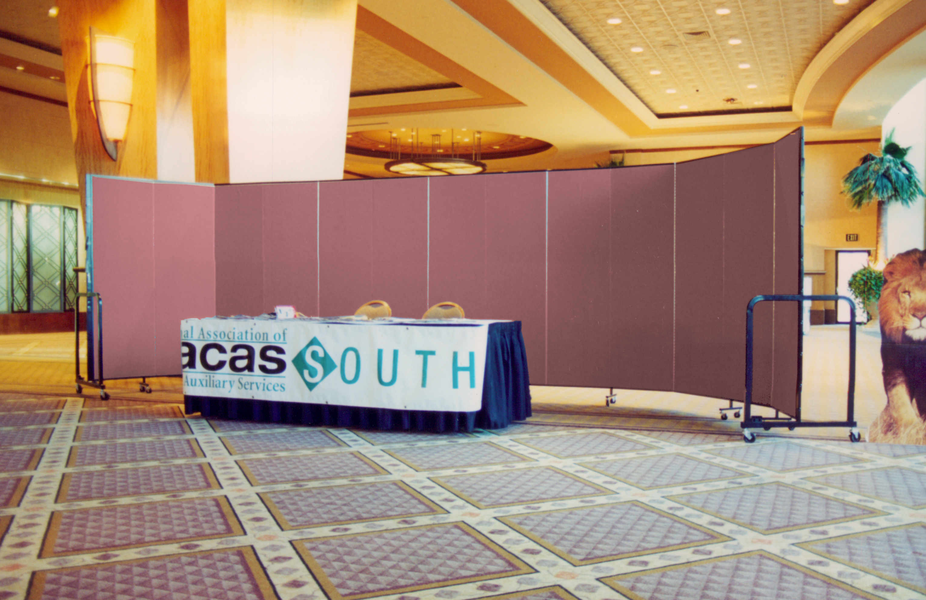 Freestanding Divider used as backdrop during conference registration