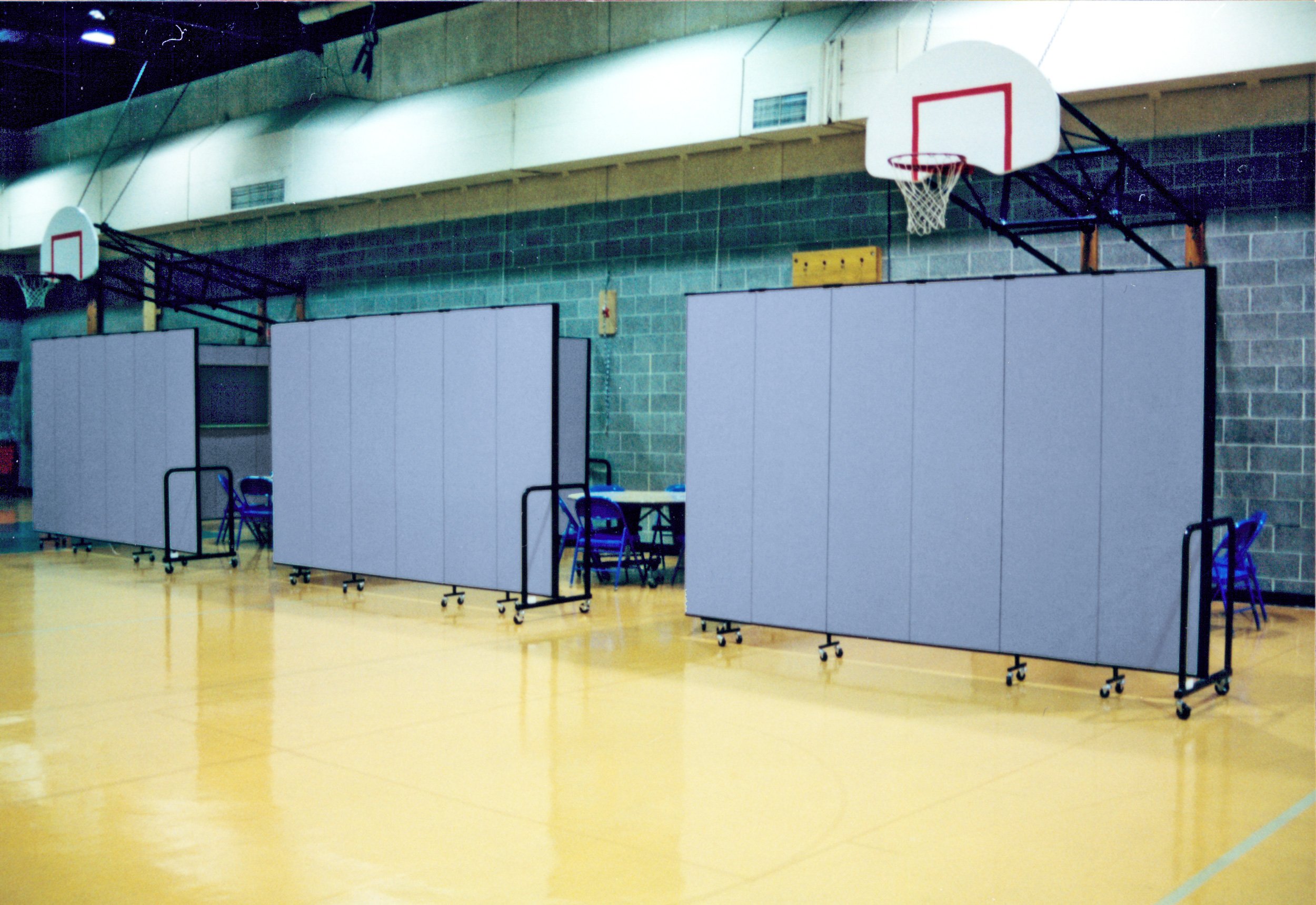 24 ft. long dividers easily create rooms approximately 13 ft. by 11 ft