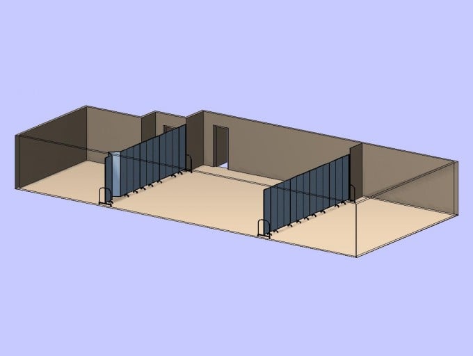 Room Divided Into Thirds 3D