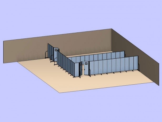 Two Corner Classrooms 3D