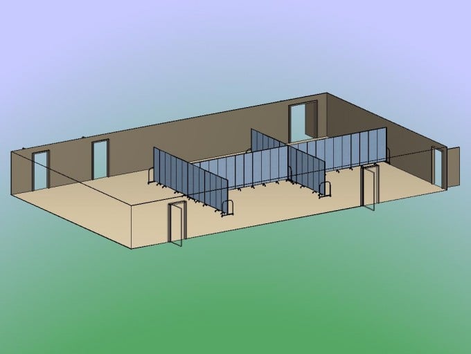 Four Rooms Using Four Dividers