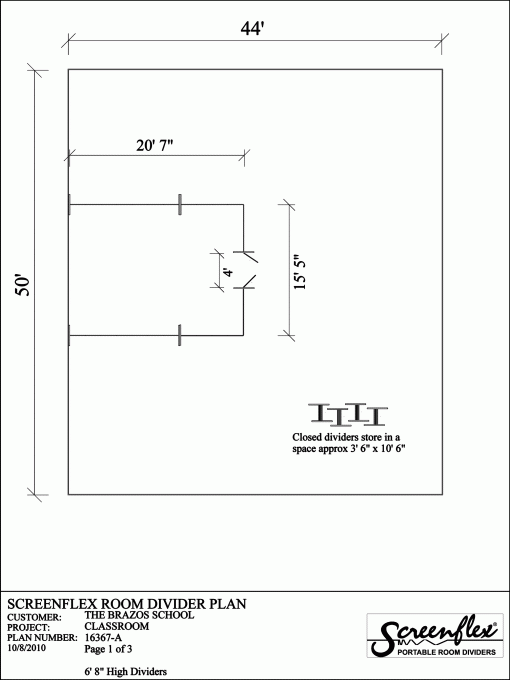 Double Door Divider Room