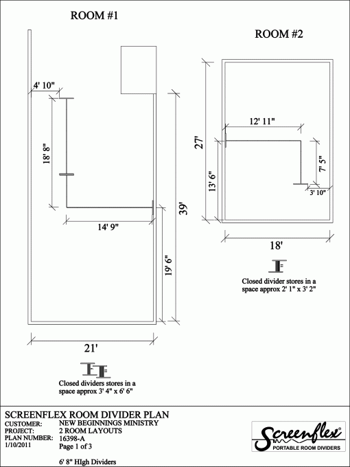 Three Dividers in Two Rooms