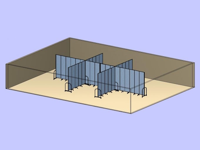 Crossed Room Dividers