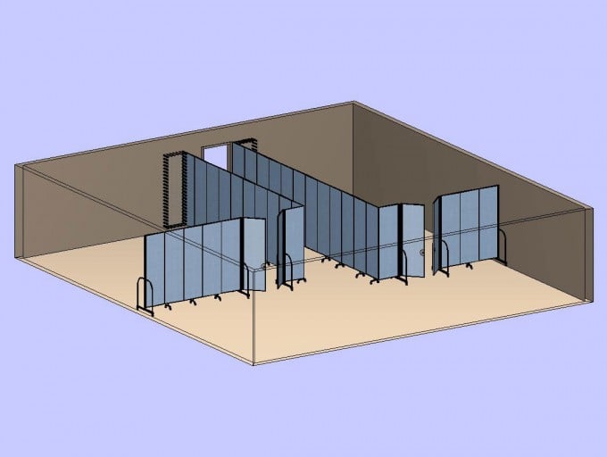 Corner Classrooms With Doors creates Temporary Special Education Classrooms