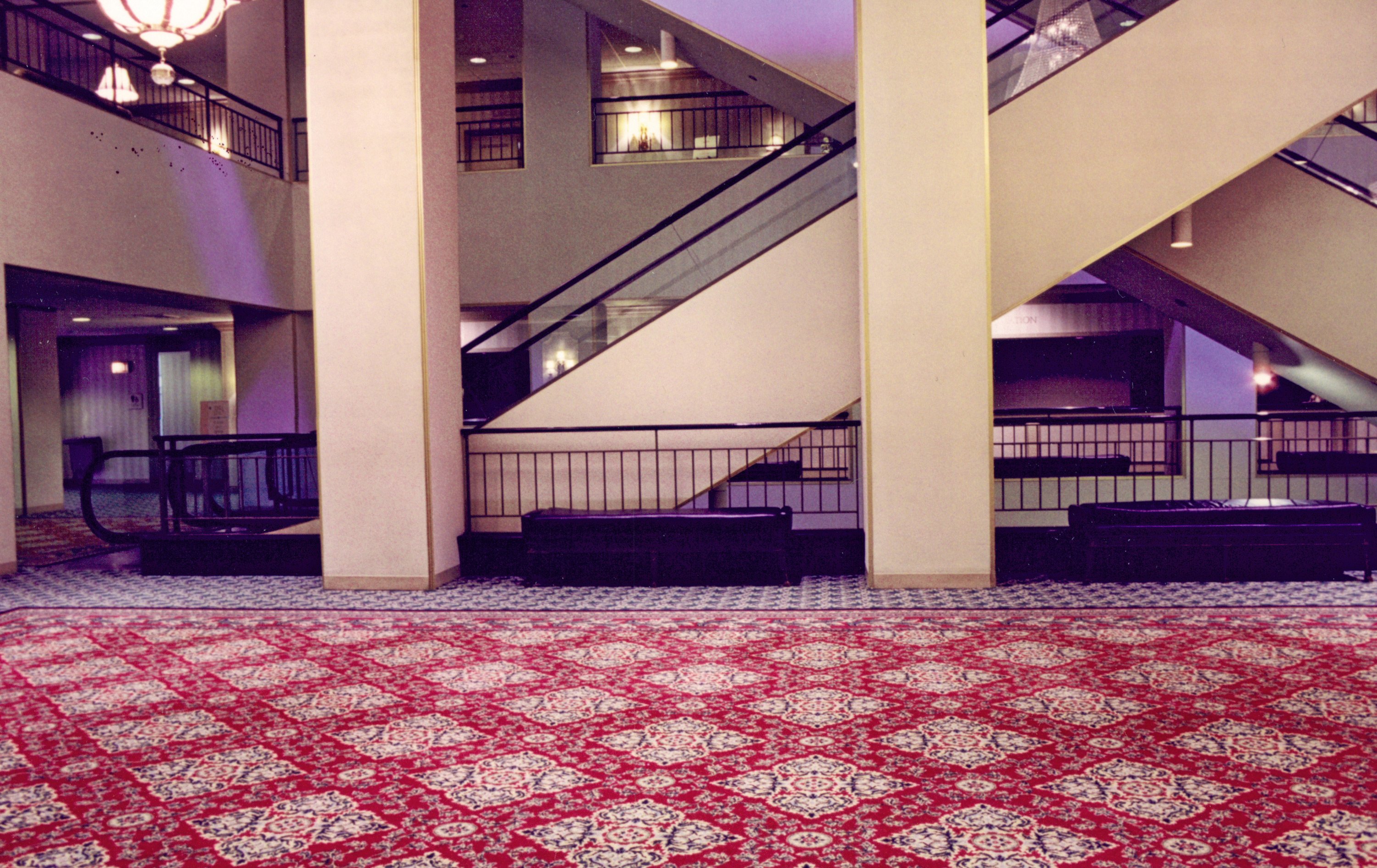 Open area on this hotels second floor, adjacent to meeting room