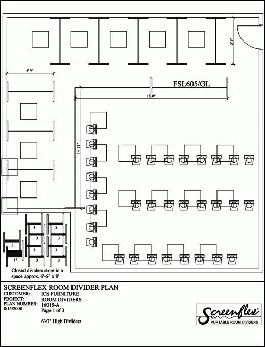 Screenflex Room Divider Plan