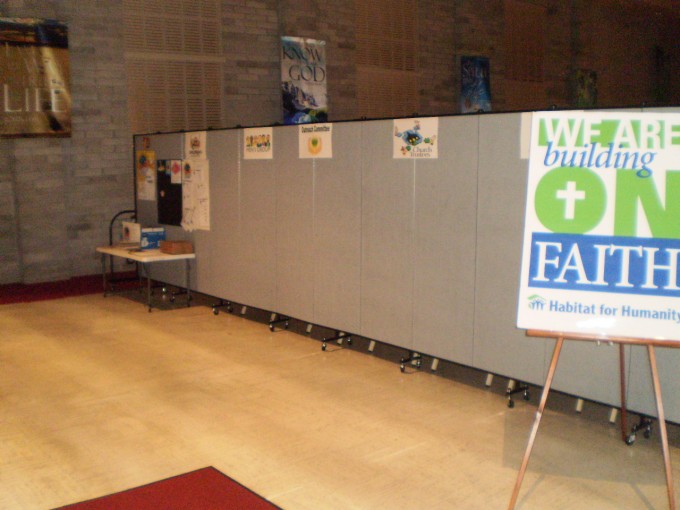 Church Entrance Hall Created With Room Dividers Screenflex