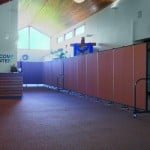 Screenflex Room Divider Walls in the entry hall of Alpine Chapel Church