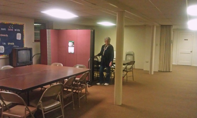 Church room divider creates new classrooms at Rocky Ridge Mennonite Church
