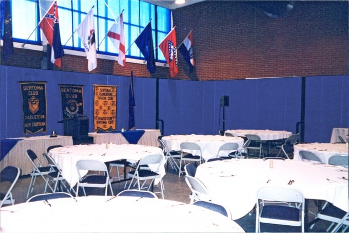 The U.S. Air force Academy uses Freestanding Portable Room Dividers to help better define the area needed for their banquet