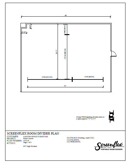 Screenflex Room Divider Plan