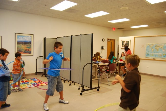 Kids Playing Near Divider