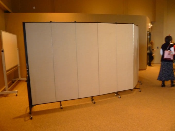 Sunday School Dividers set up in a church