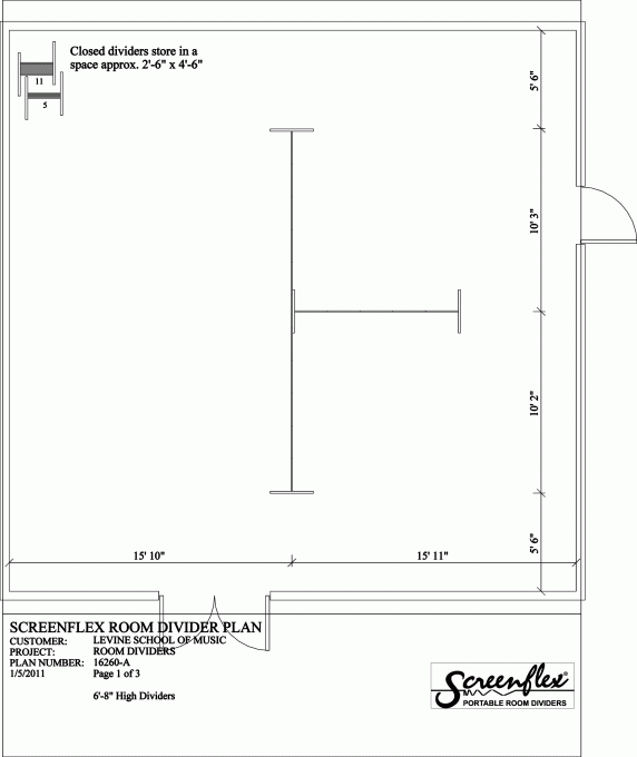 3 classrooms with 2 room dividers!