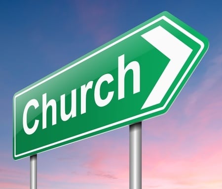 Church directional sign