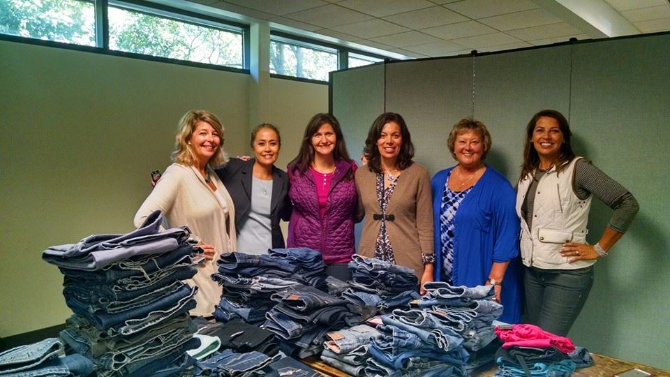 volunteers for the Society of St Vincent DePaul Clean Jeans Drive