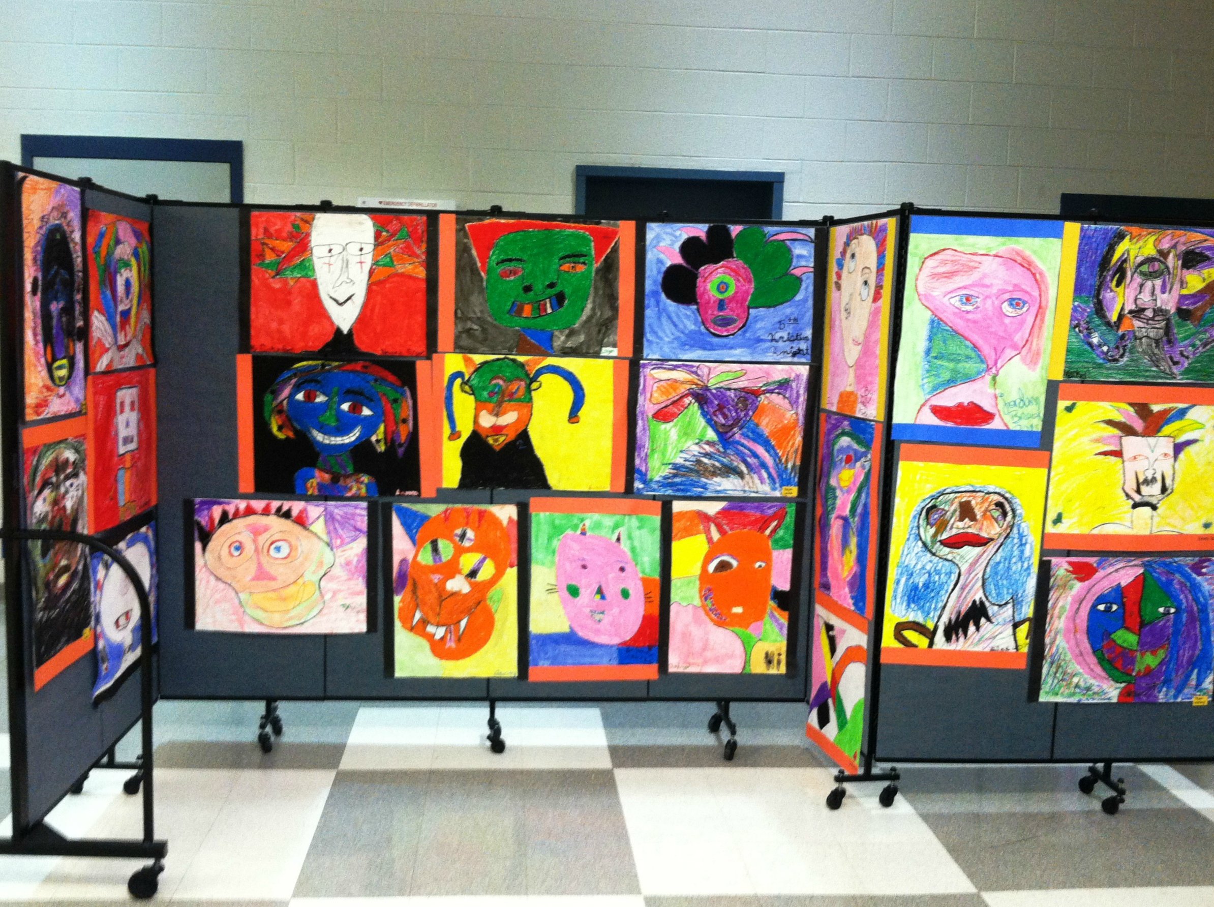Student art show display