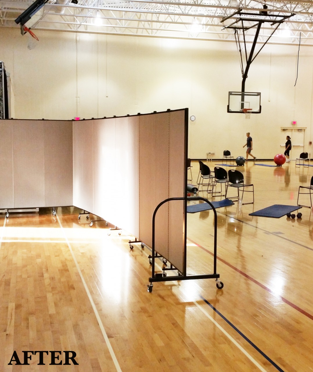 Movable Gym Entrance System Screenflex Portable Room Dividers