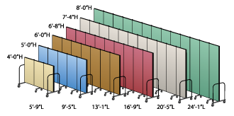 Screenflex Lengths and Heights