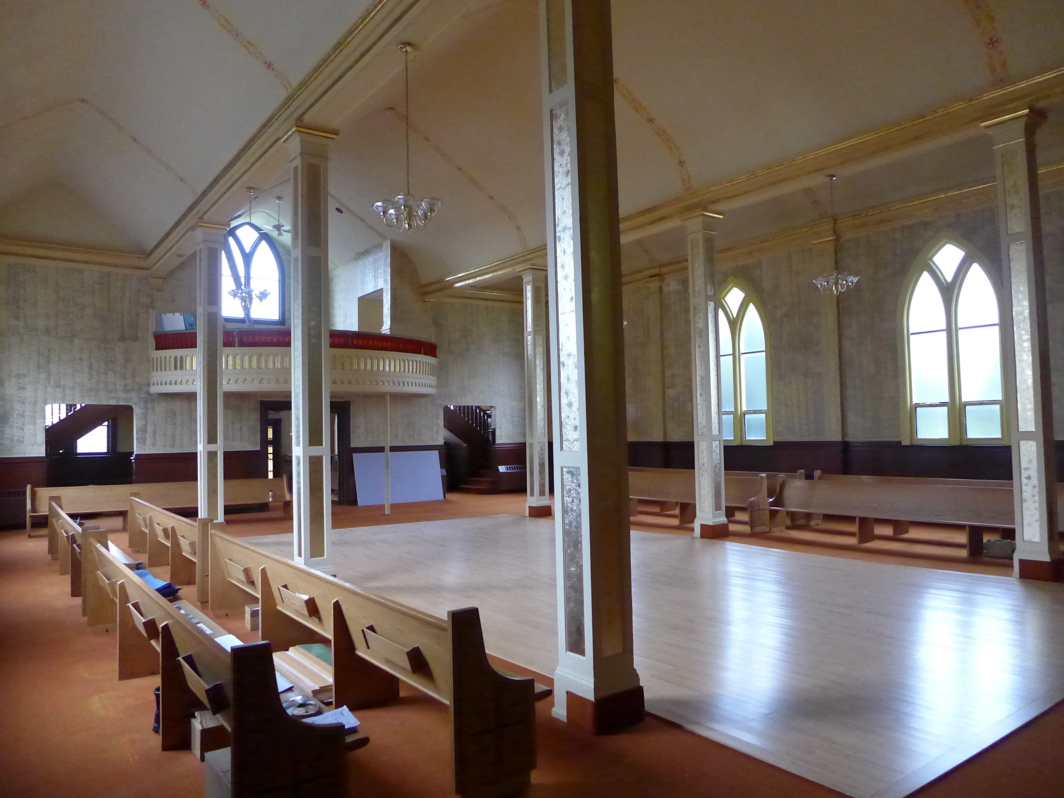 A church hall that is empty