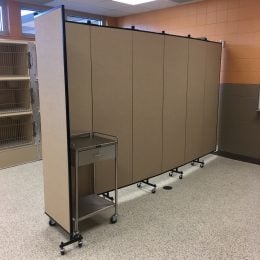 Animal shelter vet prep room privacy screen