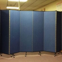 Library temporary walls create a collaborative learning space