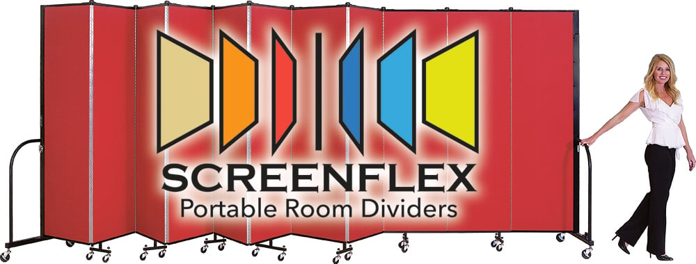 Screenflex CRDFF3 Frosted 3 Panel Room Divider