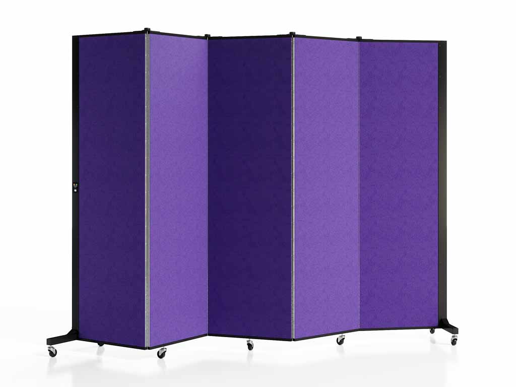 Light Duty Portable Partition - 5 Panels 6'5H x 9'5L