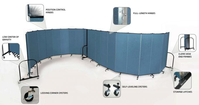 Unmatched safety features on a Screenflex Portable Room Divider Screenflex unmatched safety features