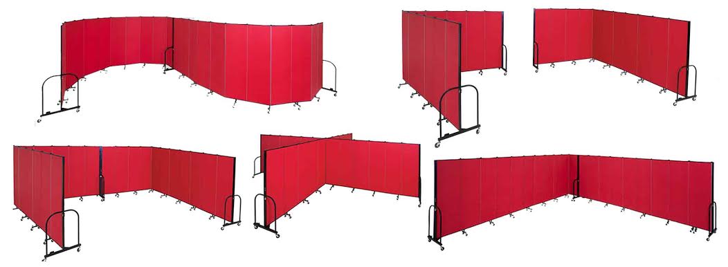 Red Standard Room Divider in Many Configurations