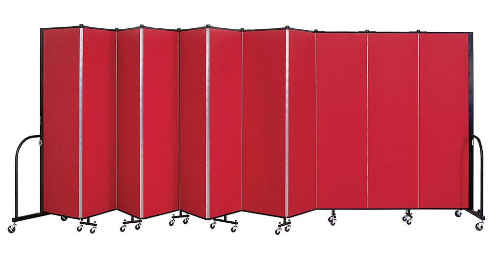 7 Feet 4 Inches High by 9 Feet 5 Inches Long Screenflex Heavy Duty Portable Room Divider Designer Rose Fabric HFSL745-DM 