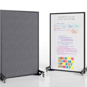 One tackable and one whiteboard divider