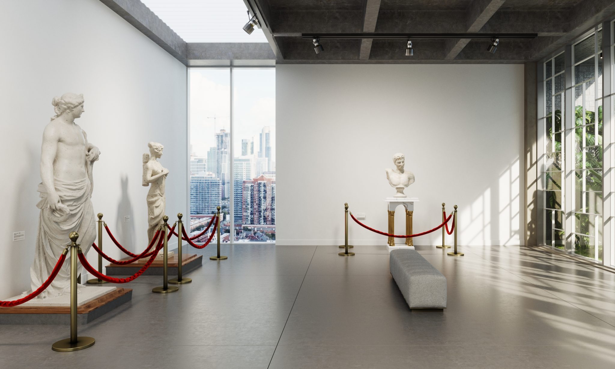 Clear Barriers for Museum Displays Screenflex Portable Room Dividers