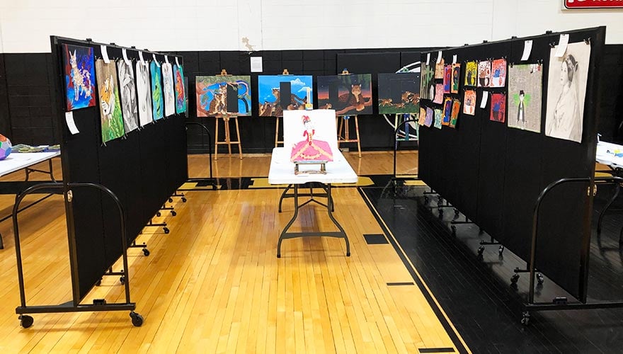 Art Show Display - Screenflex Portable Room Dividers