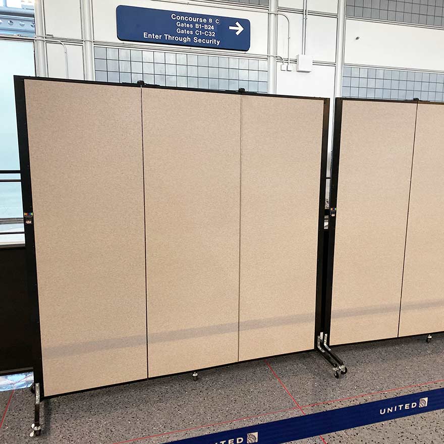 airport security checkpoint dividers