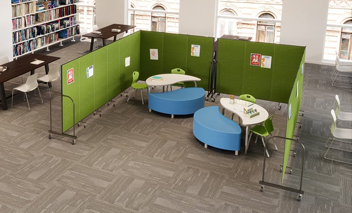 library dividers for kids area