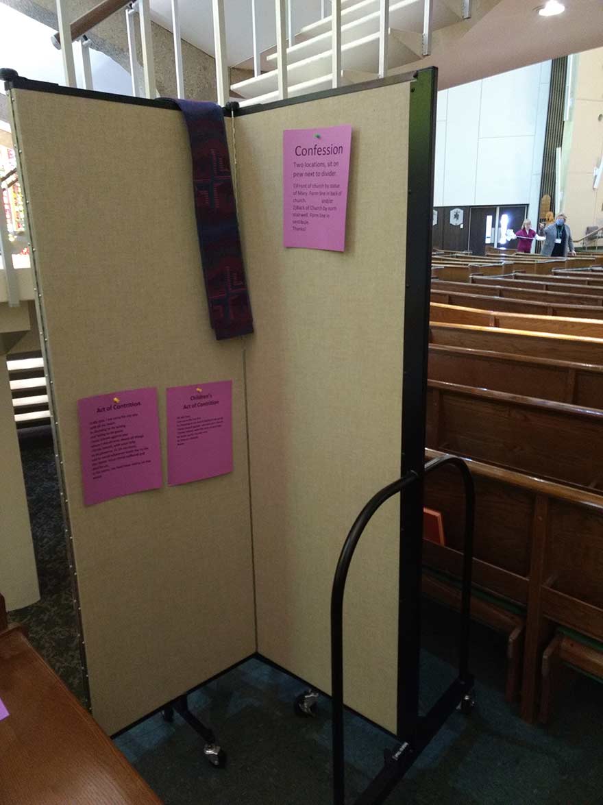 church privacy screen and display board