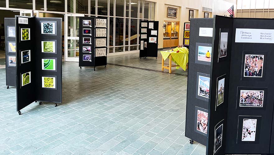 Student Art Festival Display, Screenflex Portable Room Dividers