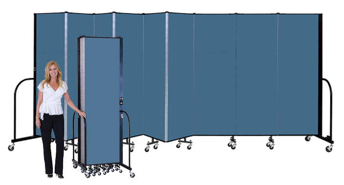 Curved Whiteboard Partitions, Walls on Wheels