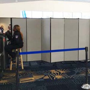 Airport Checkpoint Blocked off by Divider