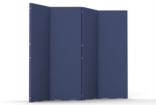 folding divider in blue