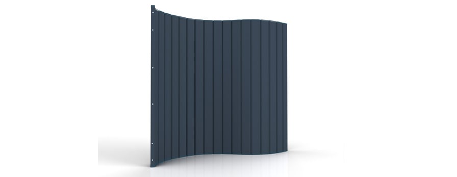 flexible partition in blue
