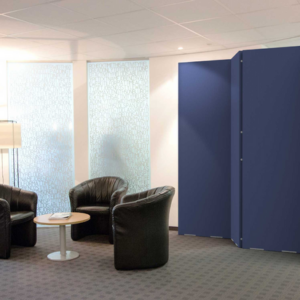 acoustical divider in use