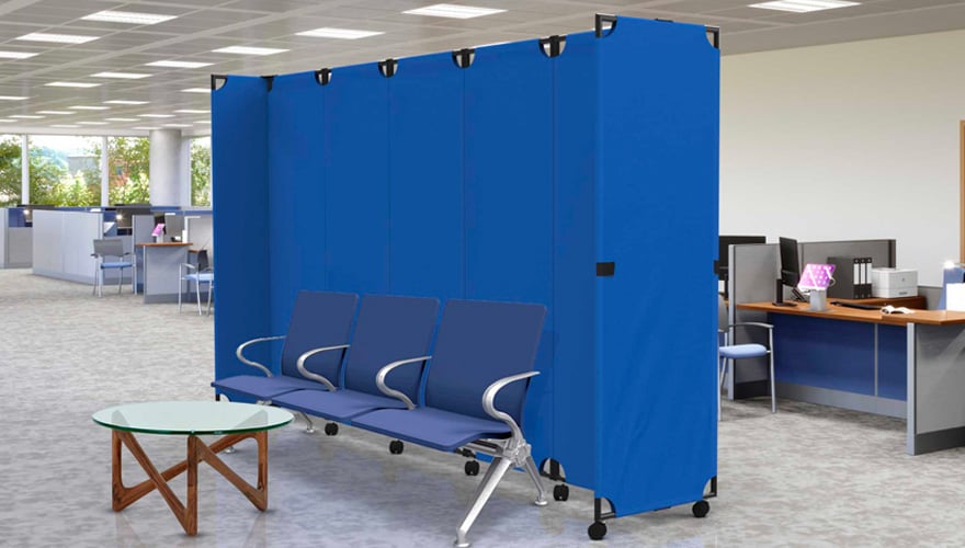 Duraflex canvas divider used in public setting